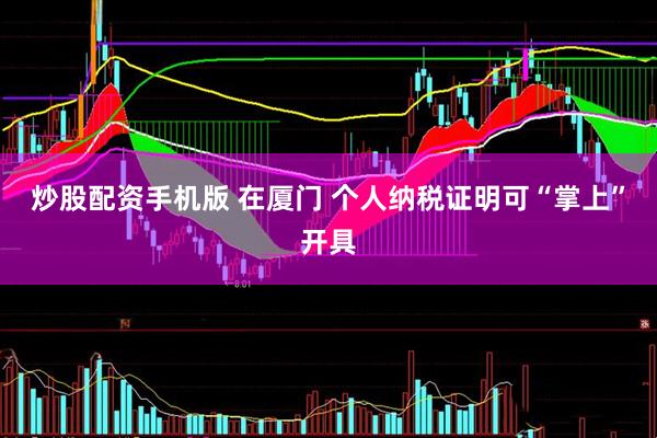 炒股配资手机版 在厦门 个人纳税证明可“掌上”开具